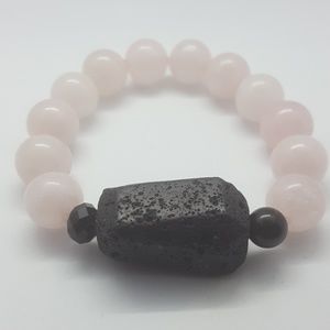 Romantic Rose Quartz Crystal beaded bracelet